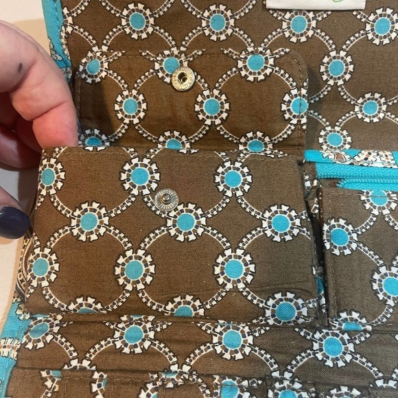 Vera Bradley Totally Turquoise Sleek Wallet - Picture 8 of 16